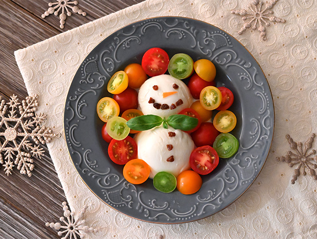 雪だるまカプレーゼ