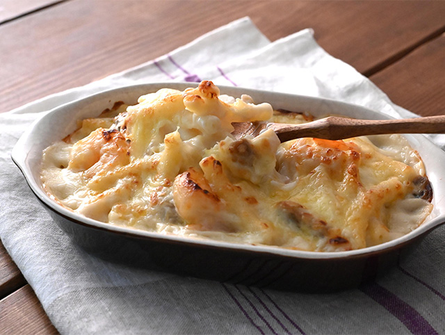 簡単！生チーズのマカロニグラタン