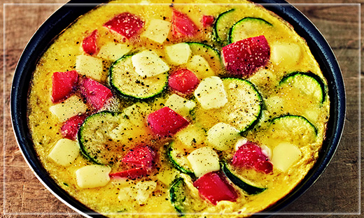 チーズと野菜のオムレツ
