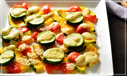 夏野菜のパルマヨ焼き